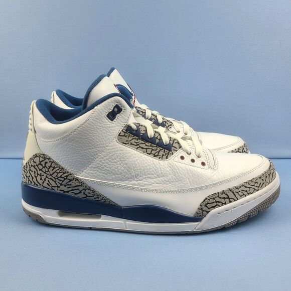 Air Jordan 3 Retro 2011 Mens Size 13 "True Blue" Basketball Sneakers 136064-104 - Picture 3 of 16